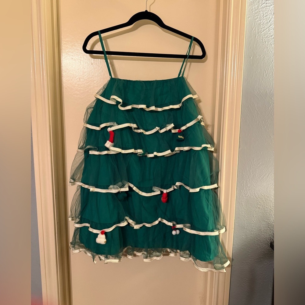 Forever 21 Green Holiday Tree Dress